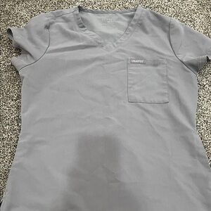 Jaanuu Charcoal V-Neck Scrub Top